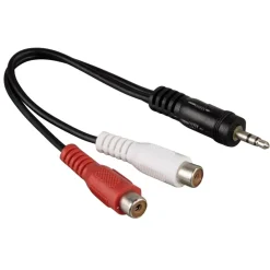 Audio-Hama Adapteur audio 2 x rca 3,5 mm jack