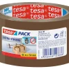 Rubans Adhésif-Tesa Adhésif de fermeture de cartons PVC pour de cartons de poids moyen à lourd. 66 m x 50 mm brun.