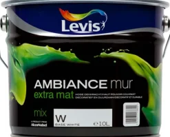 Peinture Mur Et Plafond | Peinture Pour Plafond Et Murale-Levis Ambiance mur extra mat 10 L blanc