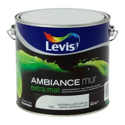 Peinture Mur Et Plafond | Peinture Pour Plafond Et Murale-Levis Ambiance mur gris versailles 2,5 L