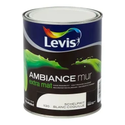 Peinture Mur Et Plafond | Peinture Pour Plafond Et Murale-Levis Ambiance mur mat blanc coquille 1 L