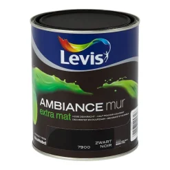 Peinture Mur Et Plafond-Levis Ambiance mur noir extra mat 1 l