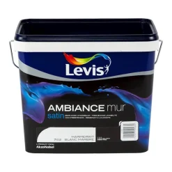 Peinture Mur Et Plafond | Peinture Pour Plafond Et Murale-Levis Ambiance mur satin blanc marbre 5 L