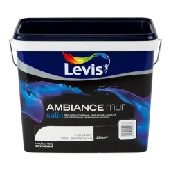 Peinture Mur Et Plafond | Peinture Pour Plafond Et Murale-Levis Ambiance mur satin blanc lys 5 L