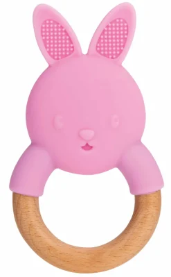 Anneau De Dentition-Nuby Anneau dentition lapin bois/silicone