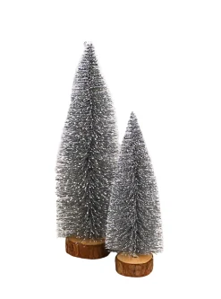 Statues, Figurines Et Maisons-DDD Arbre deco argent L