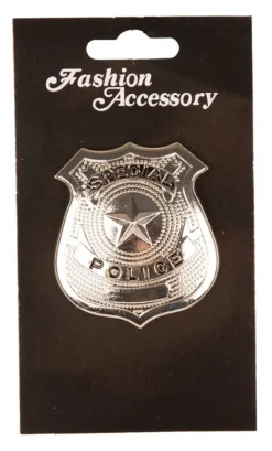 Accessoires-Partyline Badge de police argenté