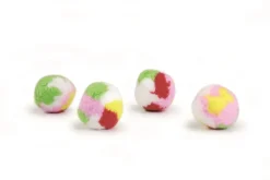 Jouets-Beeztees Balle pompom avec sac catnip 4 pièces