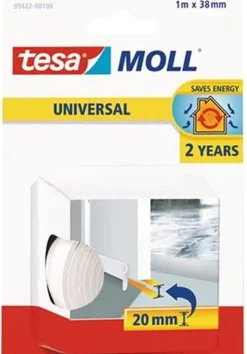 Rubans Adhésif-Tesa Bande de seuil PVC 1 m 3,8 cm blanc