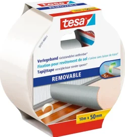 Rubans Adhésif-Tesa Bande double face tapis amovible 10 m x 50 mm