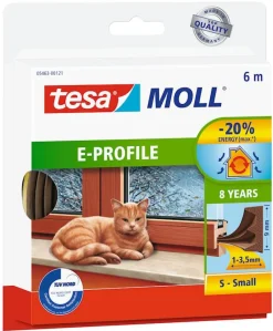 Rubans Adhésif-Tesa Bande d'étanchéité 9 mm x 6 m brun