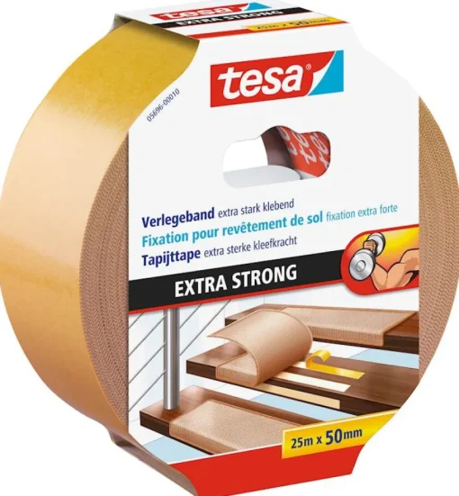 Rubans Adhésif-Tesa Bande tapis extra fort 25 m x 50 mm
