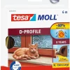 Rubans Adhésif-Tesa Bas de porte adhésif 9 mm x 6 m brun