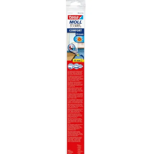 Rubans Adhésif-Tesa Bas de porte Comfort aluminium resort 1 m x 4 cm