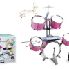 Jouets Musicaux-DDD Toys Batterie pour Enfants - Instrument pour Enfants - Rose