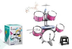 Jouets Musicaux-DDD Toys Batterie pour Enfants - Instrument pour Enfants - Rose