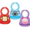 Bavettes Et Protection-Nuby Bavoir en silicone 3D décor animaux - 3m+