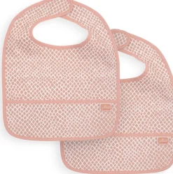 Bavettes Et Protection-Jollein Bavoir imperméable Snake Pale Pink (2 pièces)