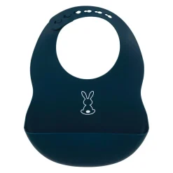 Bavettes Et Protection-Nattou Bavoir Silicone Bleu Foncé