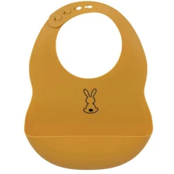 Bavettes Et Protection-Nattou Bavoir Silicone Ochre