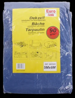 Matériaux De Protection-Euro Tools Bâche 5x8m 90g bleu