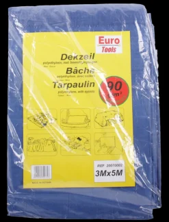 Matériaux De Protection-Euro Tools Bâche 3x5m 90g bleu