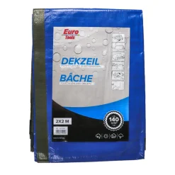 Matériaux De Protection-Euro Tools Bâche 2x2m 140g vert/bleu