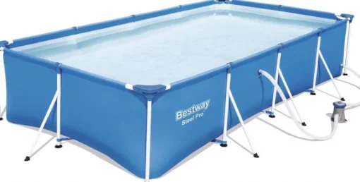 Piscines Et Accessoires | Piscines Et Accessoires-Bestway Steel Pro Frame Pool + pompe 400 x 211 x 81cm