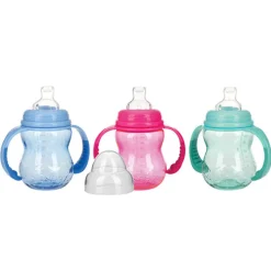 Ustensiles De Repas-Nuby Biberon d'apprentissage en Tritan™- col large - 240ml - 6m+