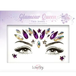Accessoires-Partyline Bijoux de visage Glamour Queen - Multicolore