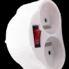 Rallonges Et Adaptateurs-Euro Tools Biplette avec interrupteur blanc 2 x 16 A