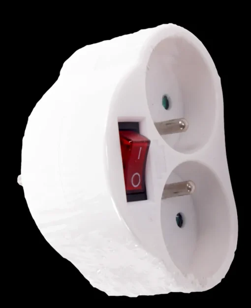 Rallonges Et Adaptateurs-Euro Tools Biplette avec interrupteur blanc 2 x 16 A
