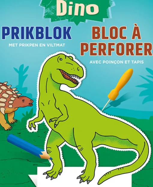 Livres Coloriage-Deltas Bloc à perforer dino