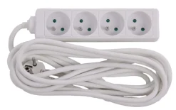 Rallonges Et Adaptateurs-Euro Tools Bloc multi-prises avec corde 5 m blanc 4 x 16 A