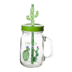 Verres, Carafes Et Pichets-Cosy & Trendy Bocal à boisson cactus avec paille