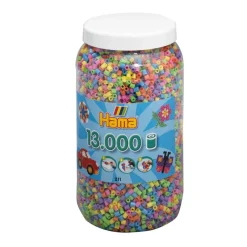 Artisanat-Hama beads Boite 13000 Mini Perles Pastel