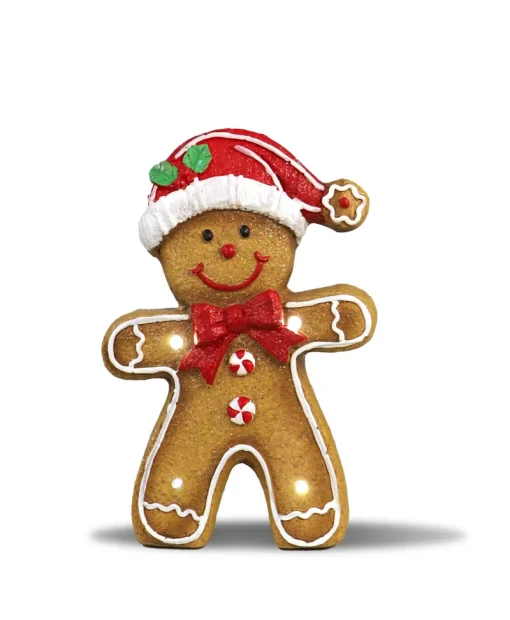 Statues, Figurines Et Maisons-DDD Toys Bonhomme en pain d'épice avec lumière LED 33cm