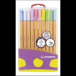 Marqueurs-Stabilo Boîte de 20 feutres fins couleurs pastel