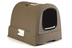 Toilettes Pour Chat-Curver Boîte de litière mokka 51 x 38,5 x 39 cm