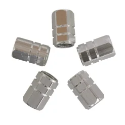 Accessoires Voiture-Carpoint Bouche valve piston argent 5 pièces