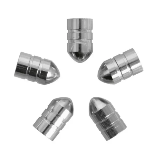 Accessoires Voiture-Carpoint Bouchons de valve argent 5 pièces