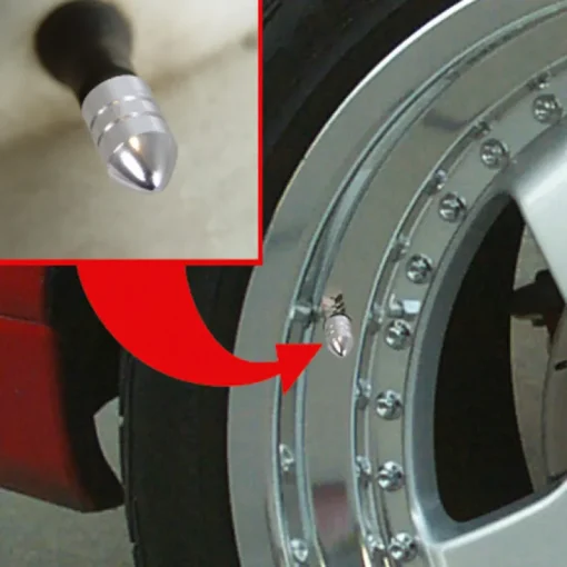 Accessoires Voiture-Carpoint Bouchons de valve argent 5 pièces