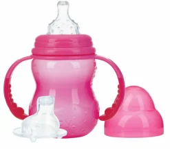 Ustensiles De Repas-Nuby Bouteille d'apprentissage 240ml rose