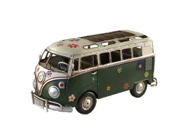 Statues, Figurines Et Maisons-DDD Bus Métal Avec Fleurs Decoratif