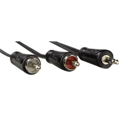Audio-Hama Cable audio 3,5 jack - 2 cinch stereo 1,5 m 1 star