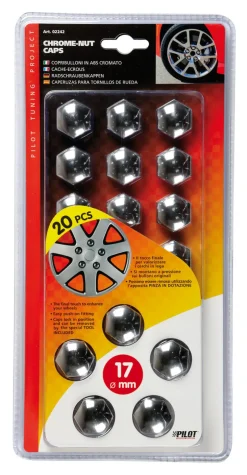Accessoires Voiture-Euro Shop Cache Ecrous ABS x20 17mm
