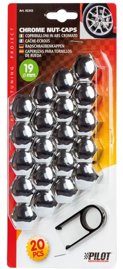Accessoires Voiture-Euro Shop Cache Ecrous ABS x20 19mm