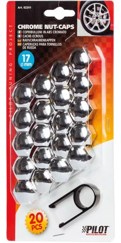 Accessoires Voiture-Euro Shop Cache Ecrous ABS x20 17mm