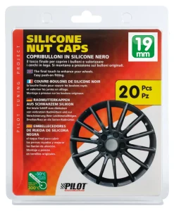 Accessoires Voiture-Euro Shop Cache Ecrous Silicone x20 19mm