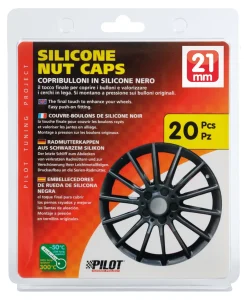 Accessoires Voiture-Euro Shop Cache Ecrous Silicone x20 21mm